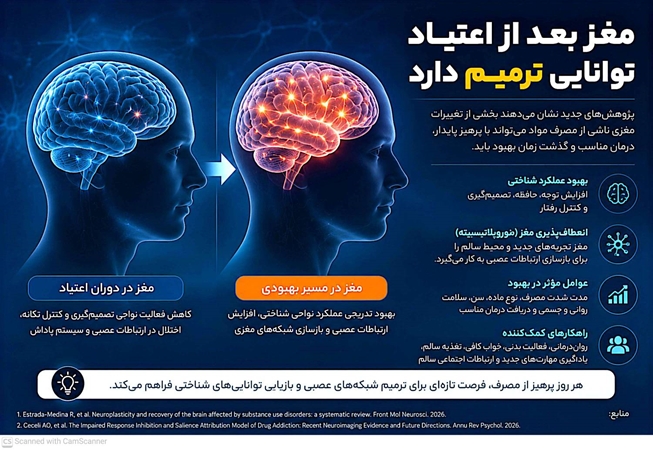  ترمیم مغز پس از اعتیاد